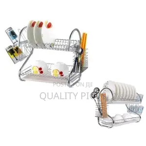Stainless 2 Layer Dish Rack Organizer