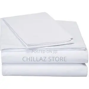 Cotton Bedsheets With 2 Pillowcases – White