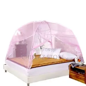 Tent Folding Mosquito Net – Pink Design May Vary