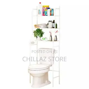 3 Tier Over the Toilet Towel Bathroom Rack Storage,White