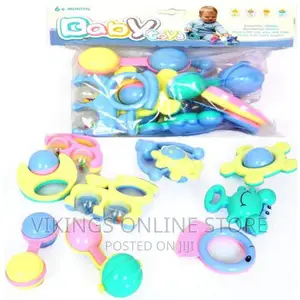 Baby Rattles Teethers Set, Shaker, Grab Spin Rattle Toys-
