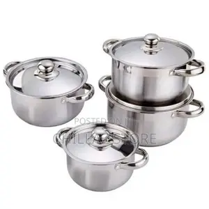 8 Piece Stainless Steel Saucepans Cookware Pots,