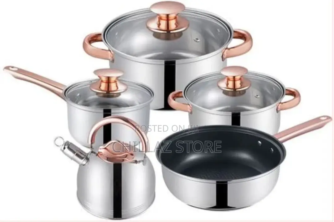 8 PC Stainless Steel Saucepans Cookware Pots