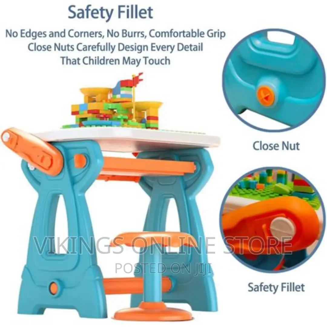 2 in 1 Multifunction Learning Table - Multicolor