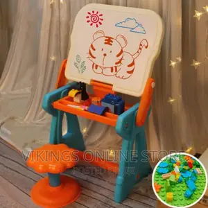 2 in 1 Multifunction Learning Table - Multicolor