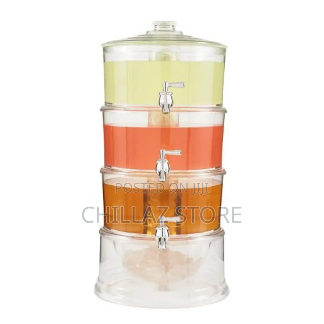 Acrylic 3-Tier Water, Juice Drink Dispenser
