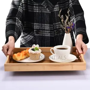 3 PCS Wooden Bamboo Tray Set