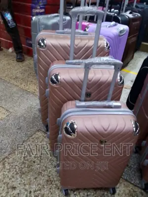 Original Plastic Suitcases. Full Set 3pcs.( Brown)