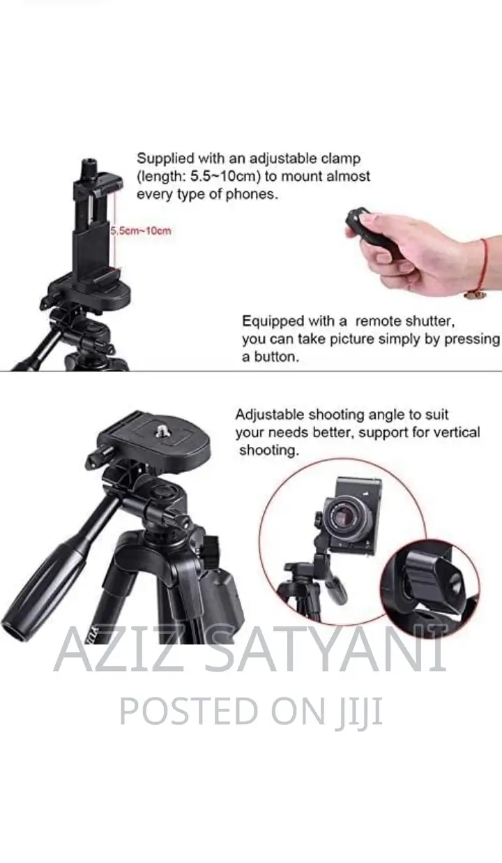 VCT-5208 Tripod With Bluetooth Remote For SMRTPH And DSLR