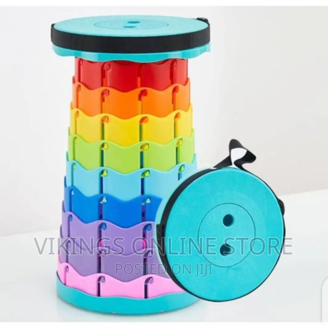 Foldable Portable Indoor Outdoor Stool - Multicolor