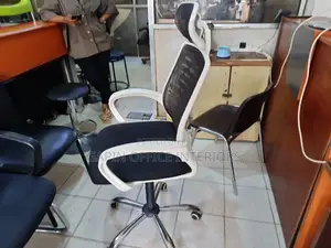 White and Black Back Mesh Office Chair