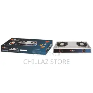 Electro Master Stainless Steel Double Burner Gas Stove –