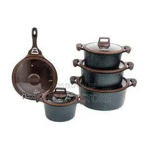 10 Piece Granite Non-Stick Saucepan Cookware Pots