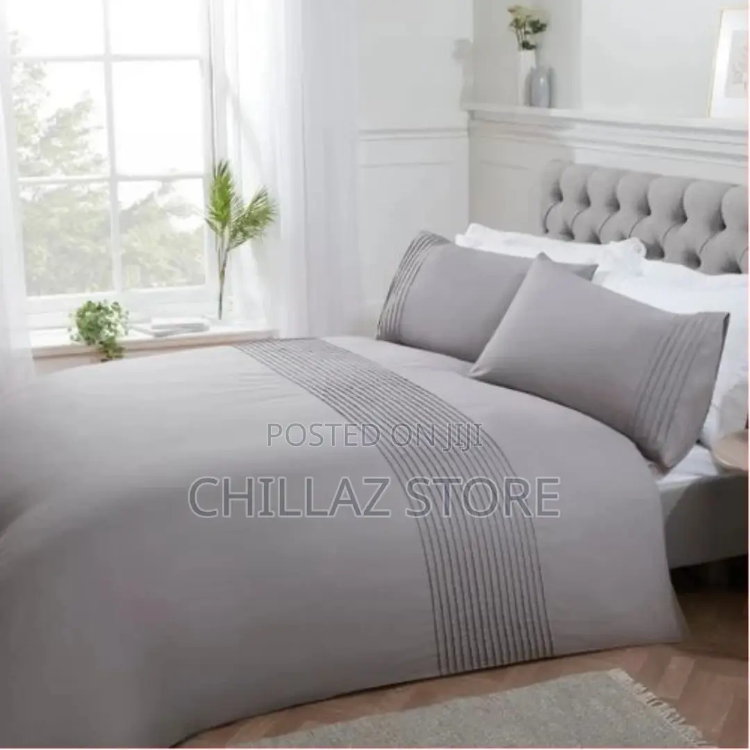 Pintuck Duvet Cover Set – Grey