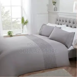 Pintuck Duvet Cover Set – Grey