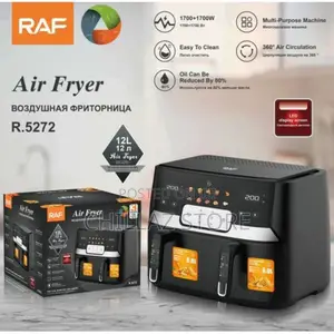 RAF 12L Air Fryer With 2 Independent Baskets – Black