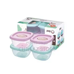 4pc Baby Food Storage Container Boxes – Multi-Colour.