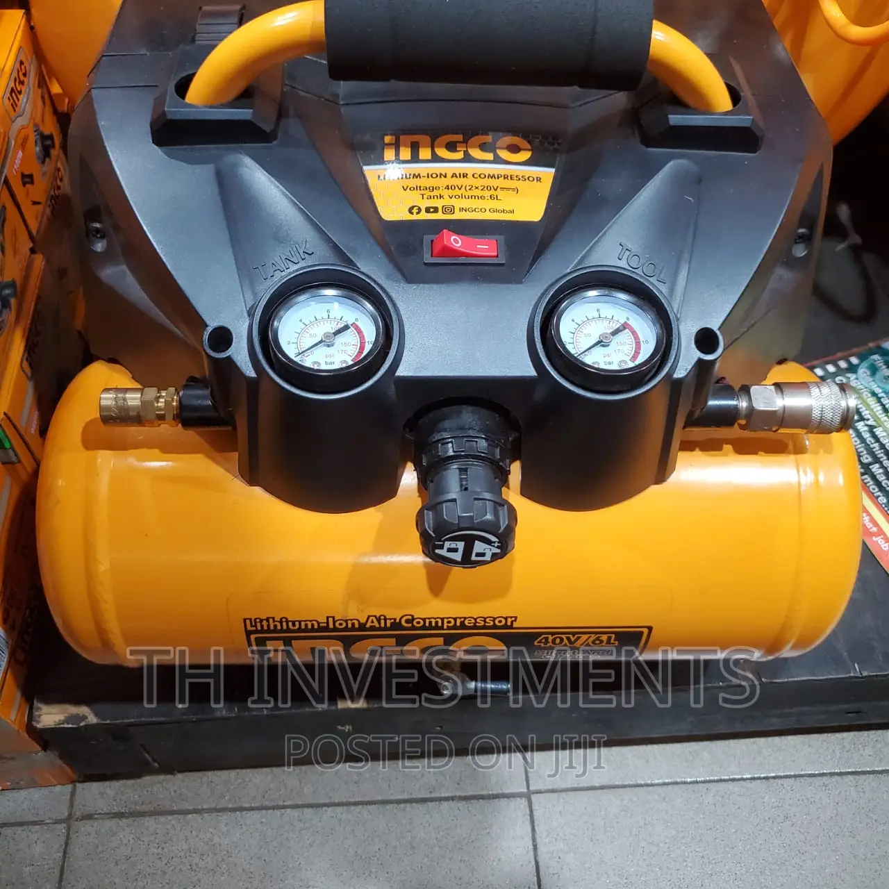 Ingco Lithium Ion Air Compressor.