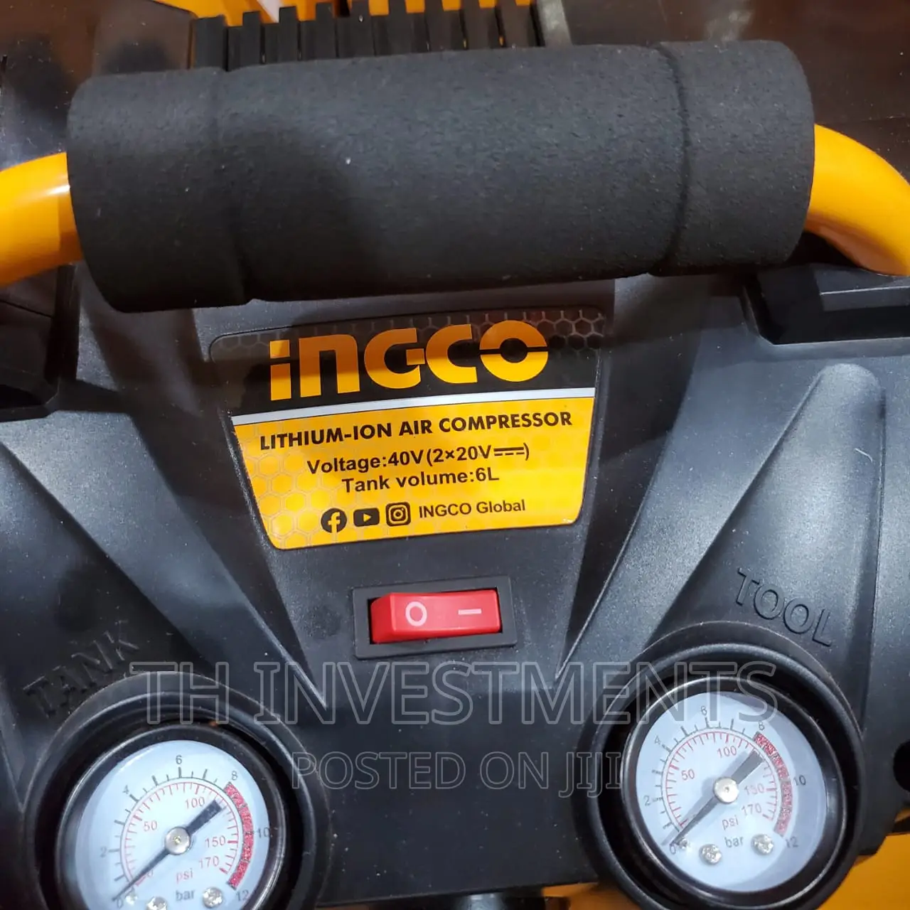 Ingco Lithium Ion Air Compressor.