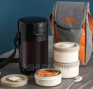 2.3ltrs Stainless Steel Lunch Box With Insulated Lunch Bag