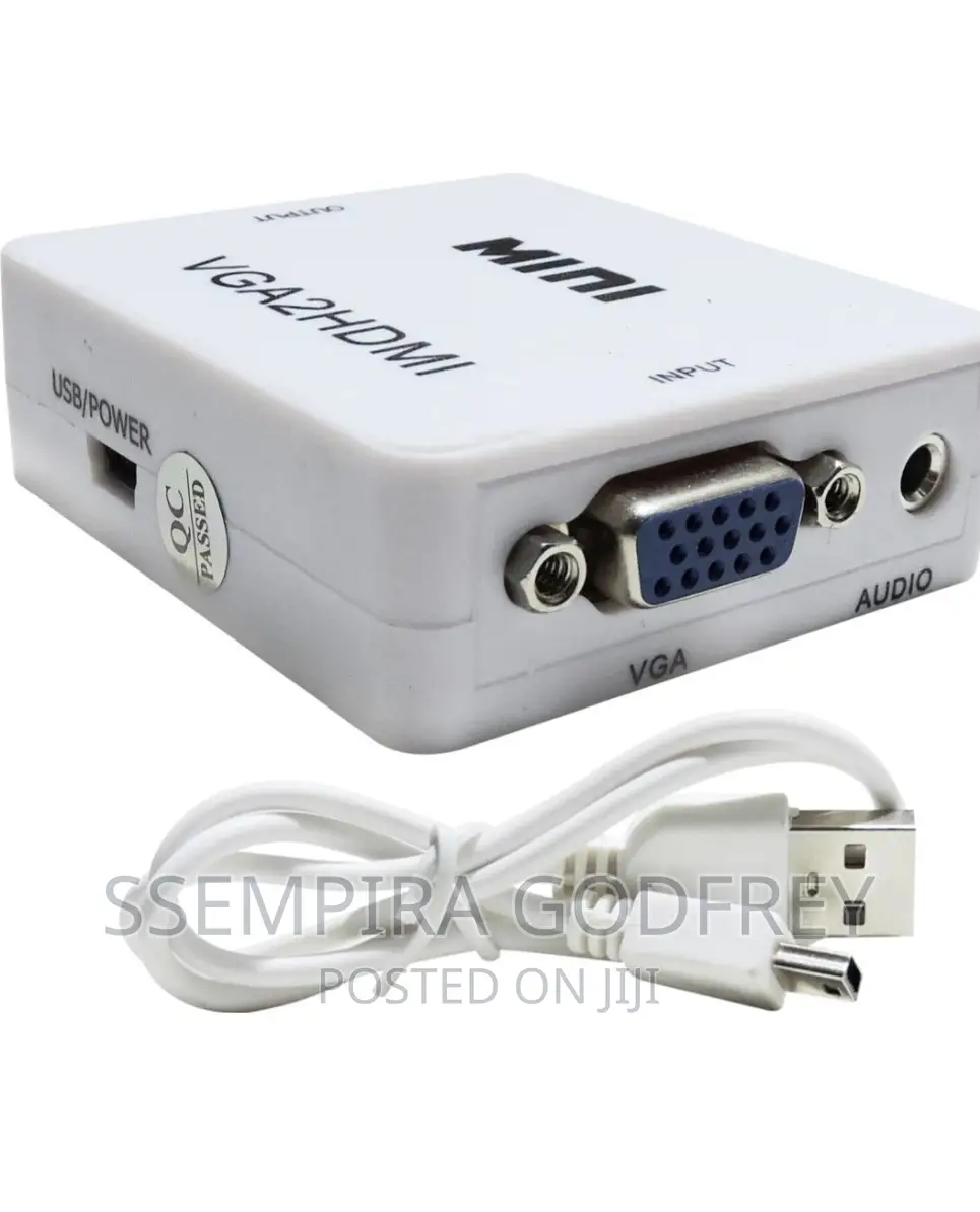 VGA To HDMI Adapter White Colour