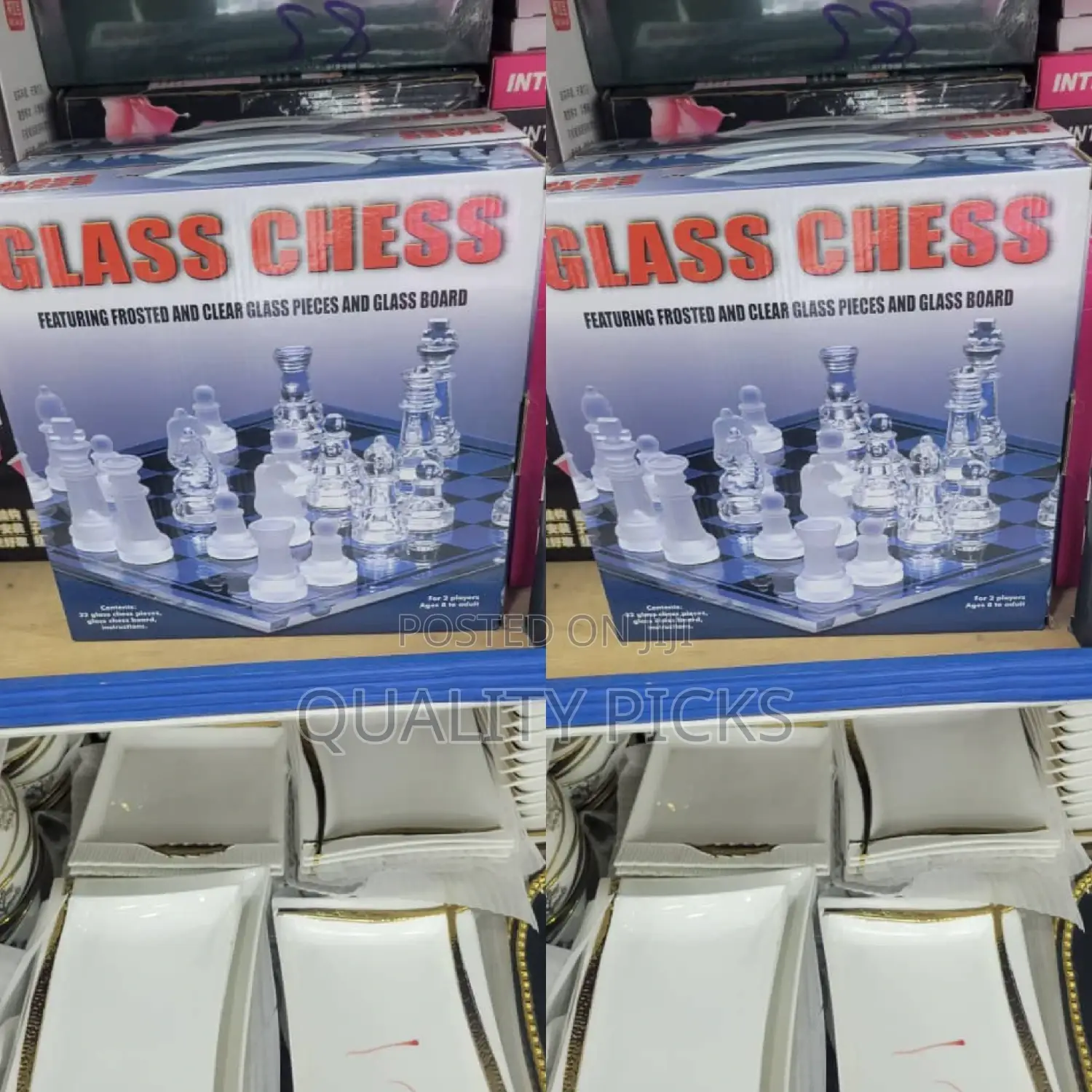 Glass Chess Board Game