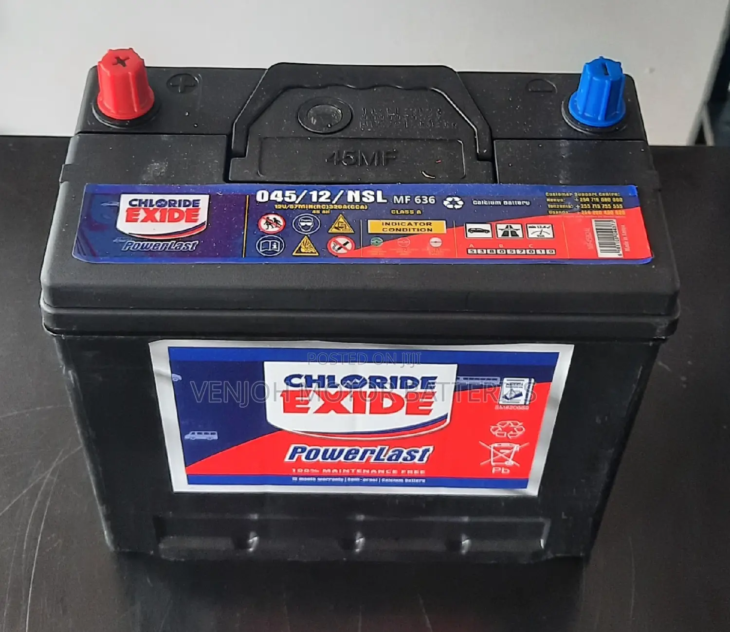Ns60/045 Chloride Exide MF Car Battery