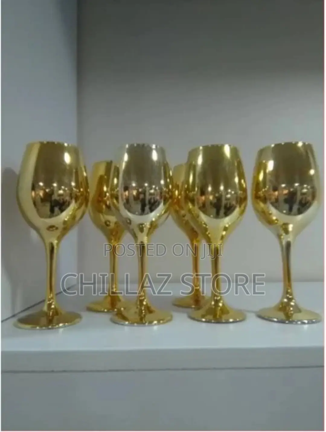 6 Pc, 18.5oz Juice Champagne Stem Wine Glasses Decorative