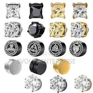 1pairs Crystal Strong Magnetic Ear Stud
