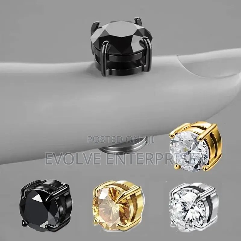 1pairs Crystal Strong Magnetic Ear Stud