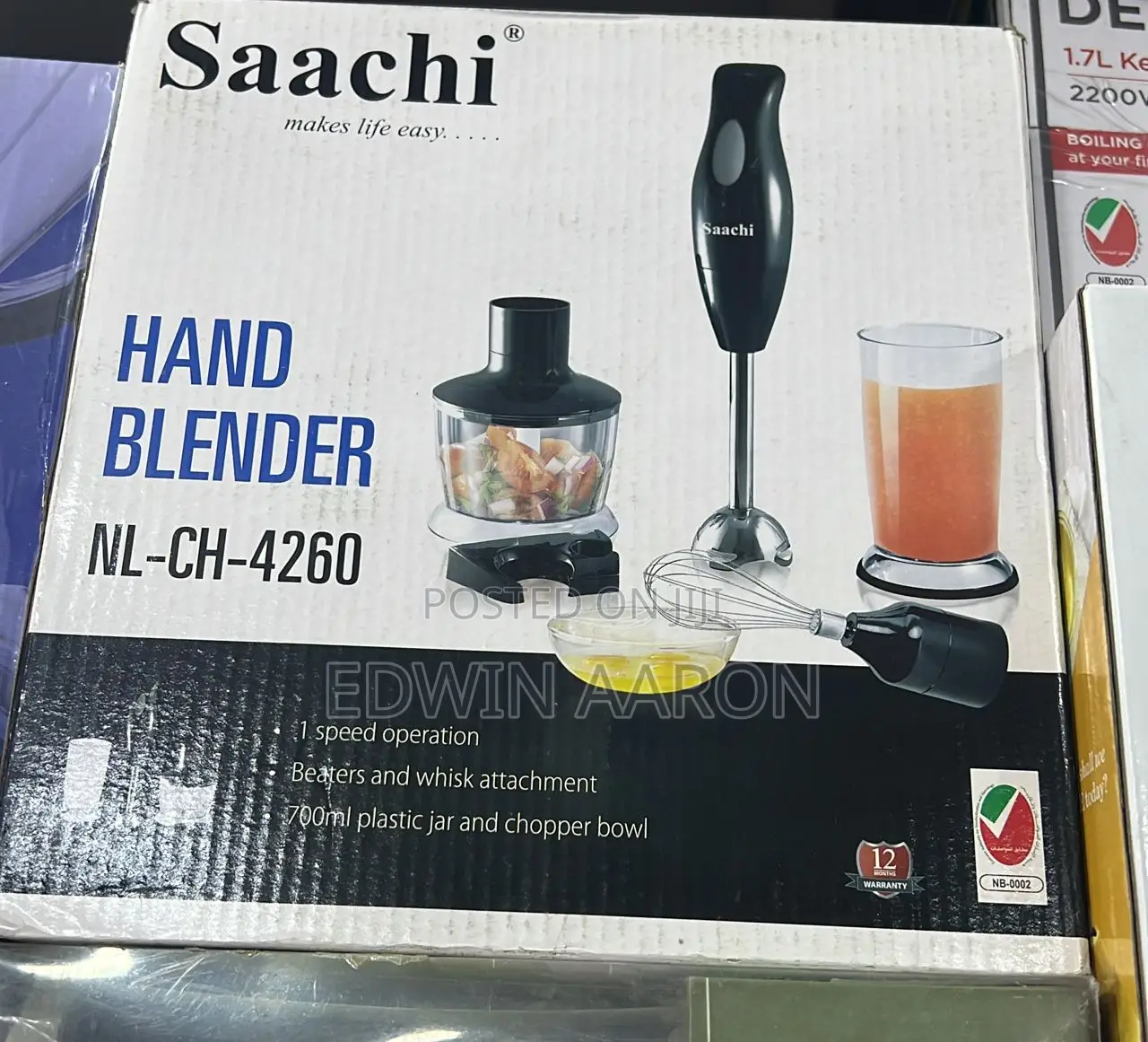 Saachi Electric Hand Blender 3 in 1