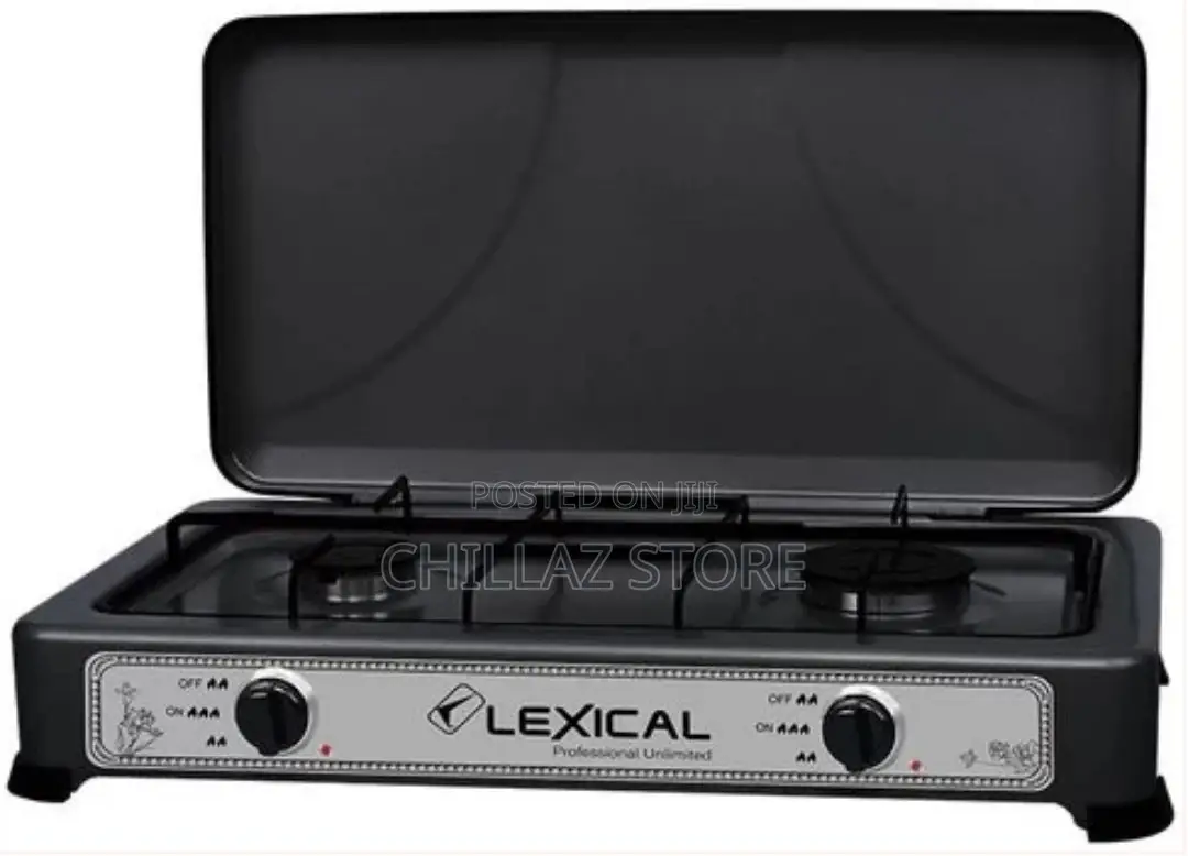 2 Burner Gas Cooker Stove With Lid -