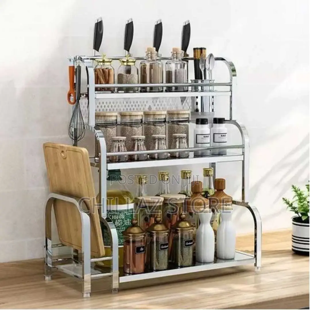 3 Tier Spice Rack Organizer Spice Jars Bottle Stand Holder