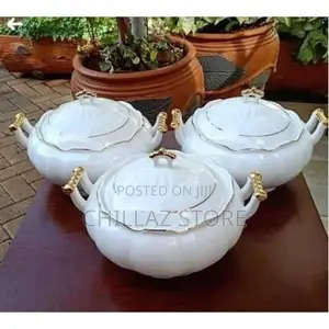 3 Piece Soup Food Serving Dishes Bowls Casserole Pots