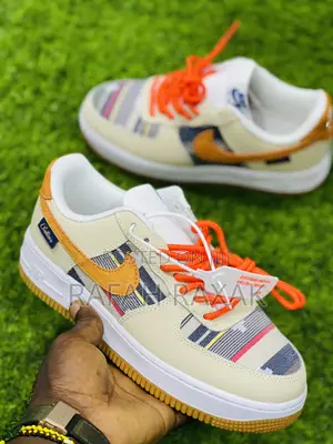 Original Unisex Nike Air Force 1 White Brown Sneaker