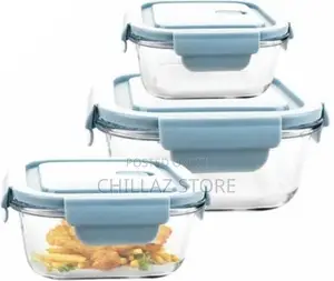 3 Piece Food Safe Microwave Oven Safe Glass Bowls Fridge