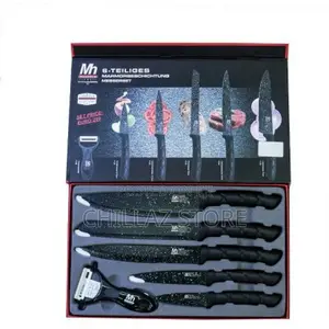 Loewe 6 Pieces of Kitchen Non-Stick Coating Knife Set -Black