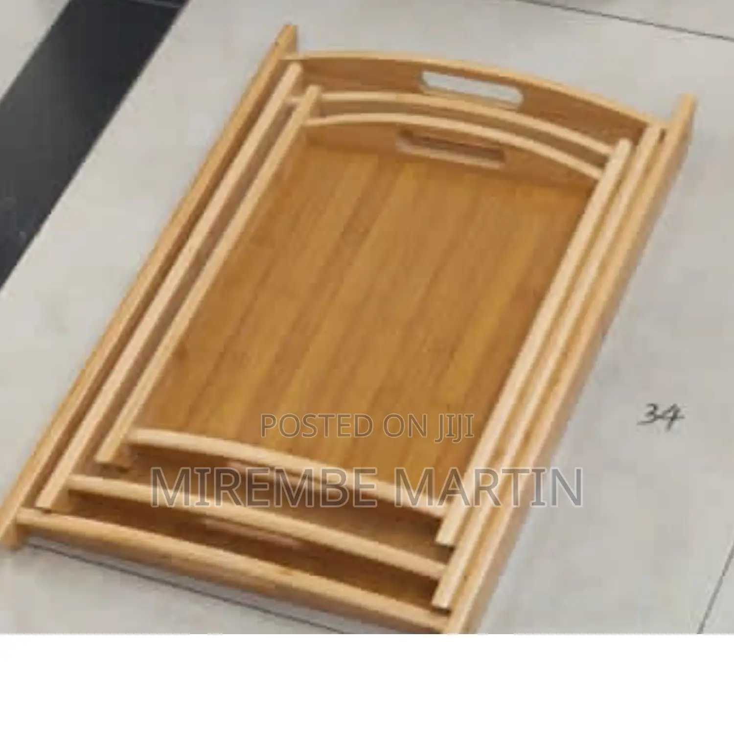 3 PCS Wooden Serving Tray.