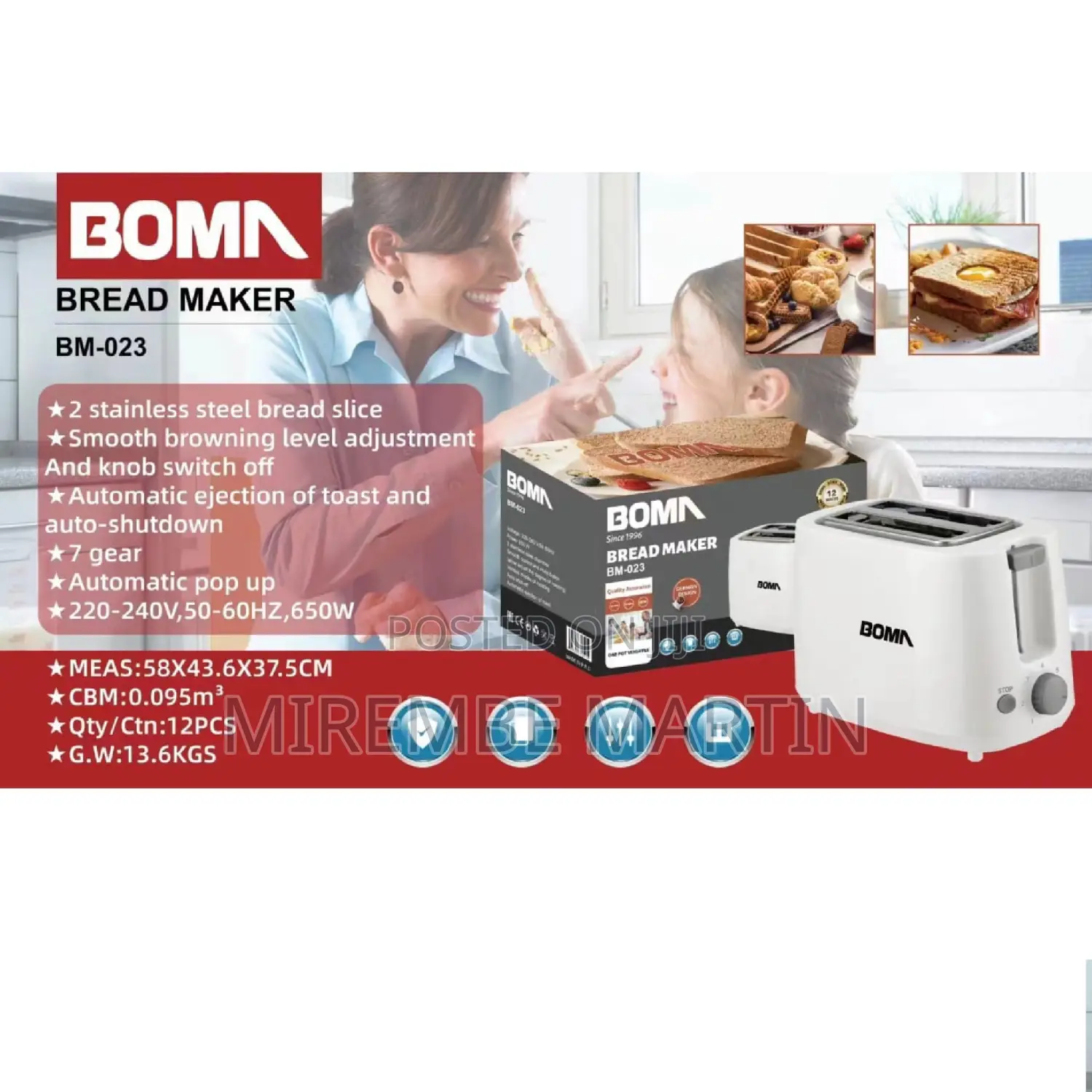 Boma Electric Slice Toaster.
