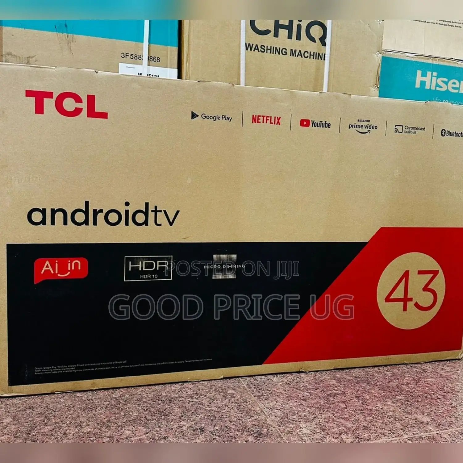 43 TCL Smart ANDROID Framless TV.