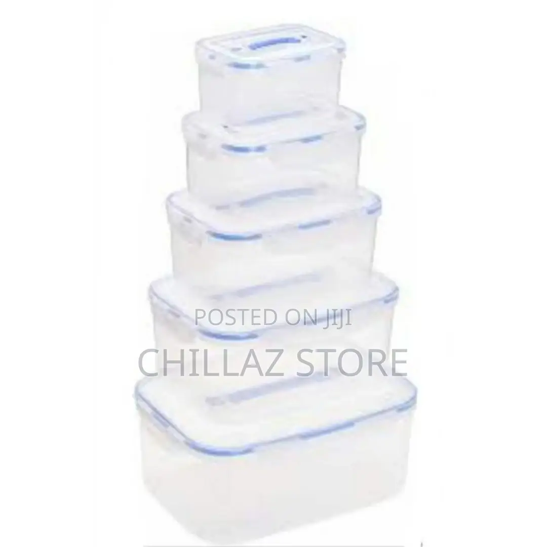 5 Pc Airtight Food Storage Containers Tins With Lids,Multi