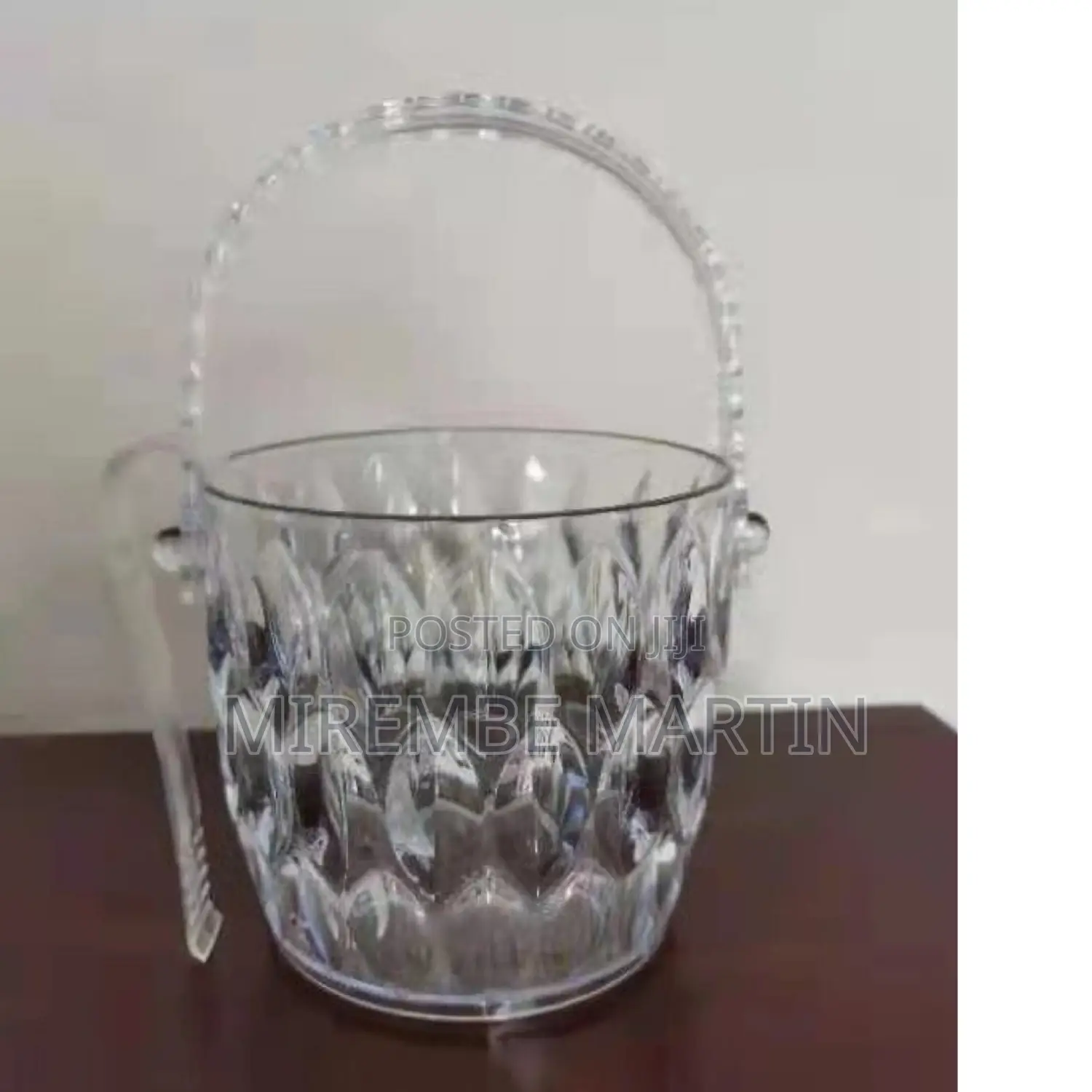 Glass Ice Bucket.