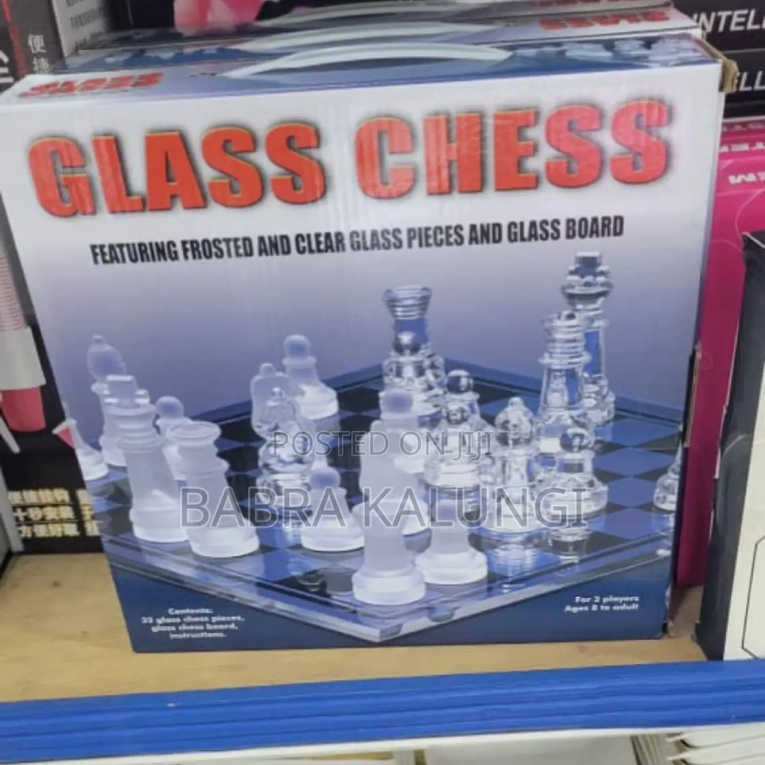 Glass Chess Board Game