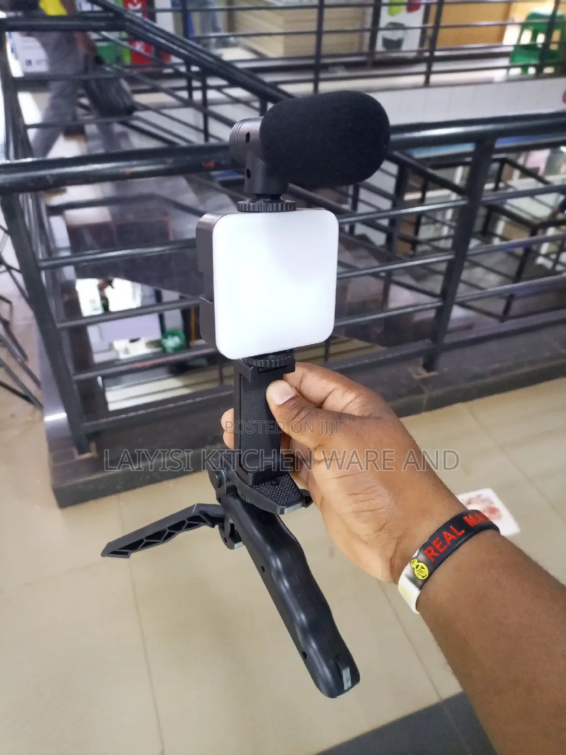 Smartphone Video Microphone Kit, Video Vlogging Kit With Led
