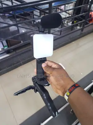 Smartphone Video Microphone Kit, Video Vlogging Kit With Led