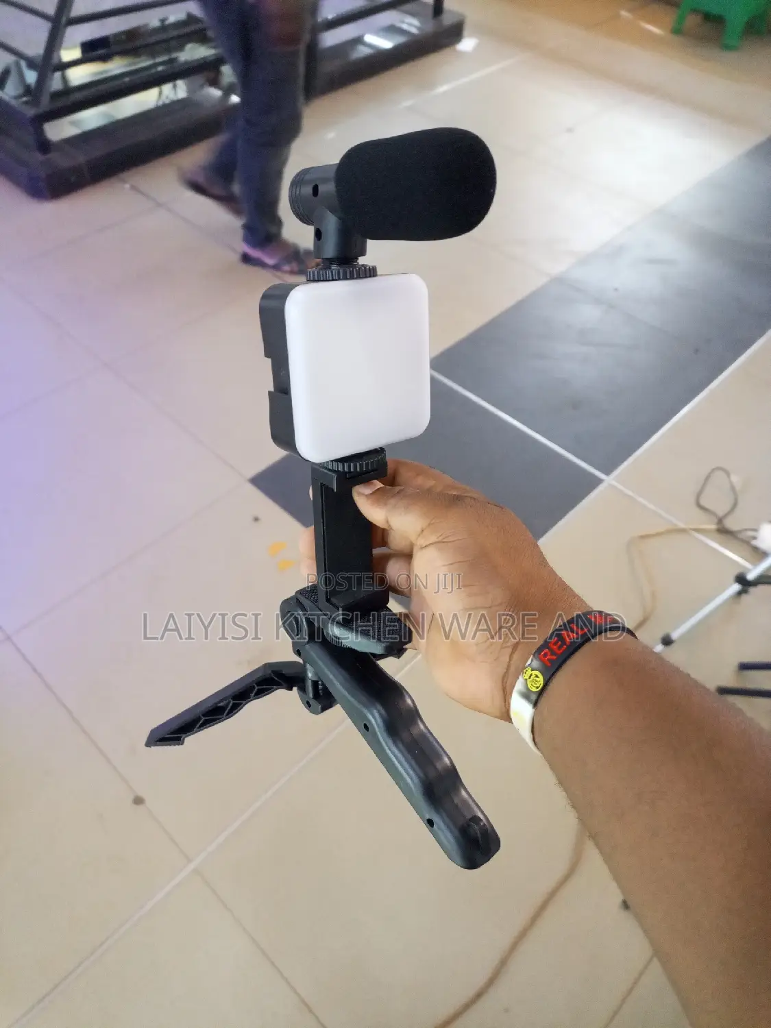 Smartphone Video Microphone Kit, Video Vlogging Kit With Led