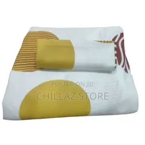 Double Cotton Bedsheets With 2 Pillowcases – Yellow