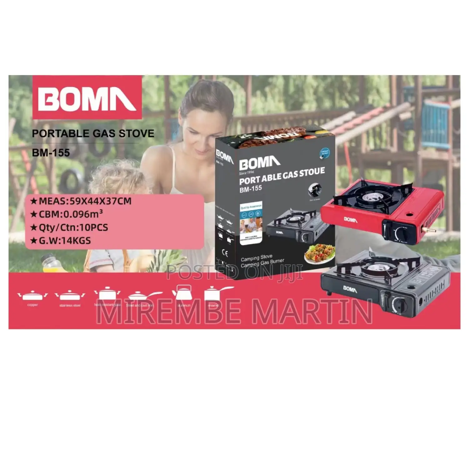 Portable Camping Boma Gas Stove.