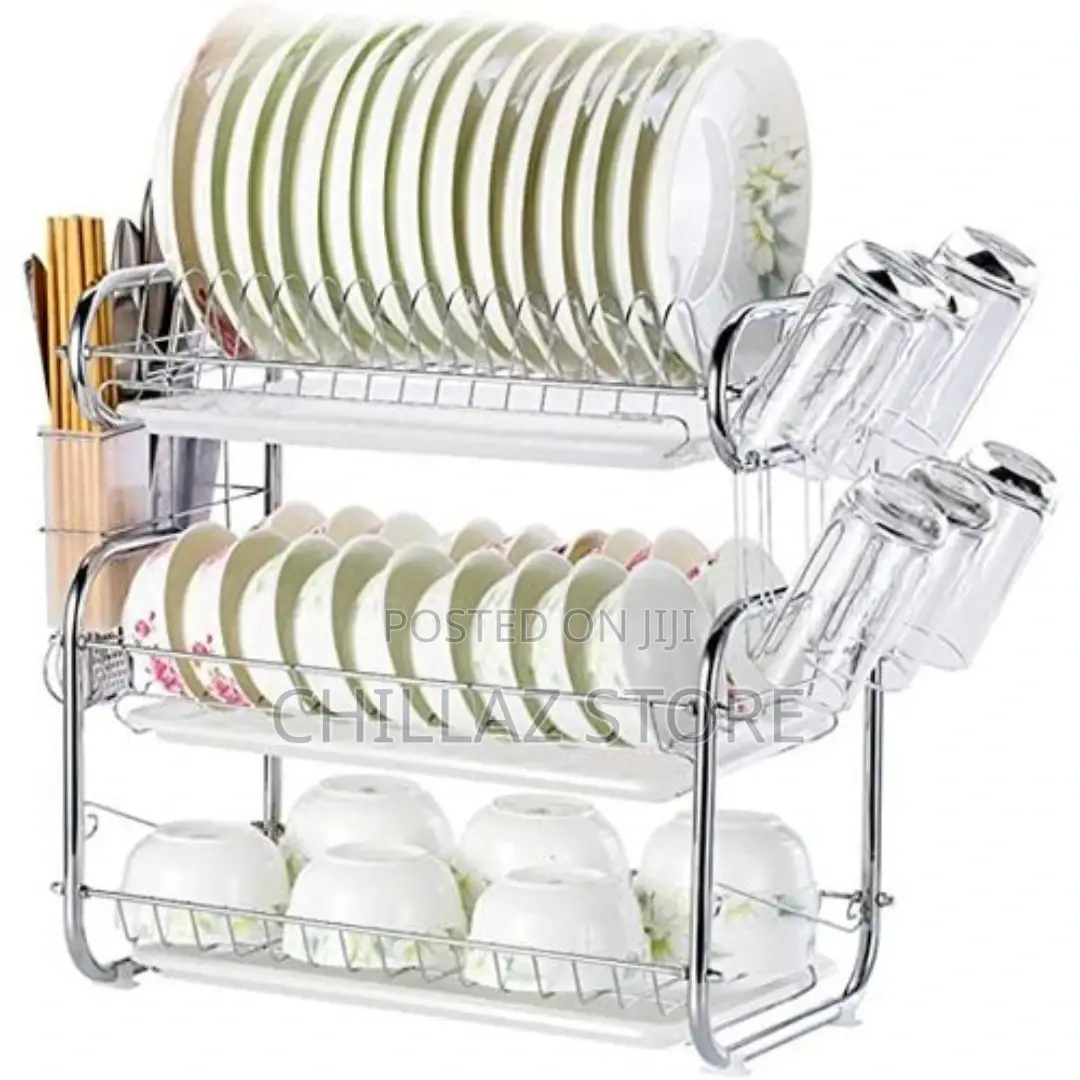 3 Tier Stainless Steel Dish Draining/Drying Rack