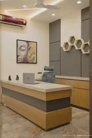Modern Reception Desk Call Us On